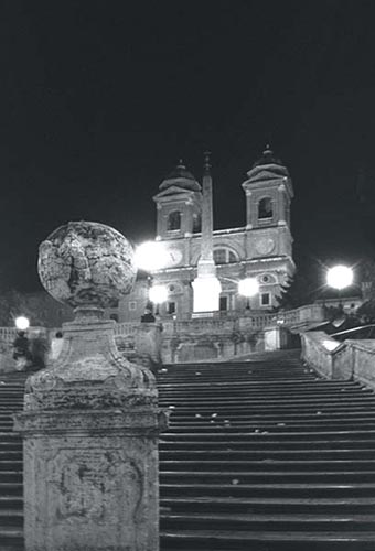 Particolare della scalinata di Trinita' de' Monti