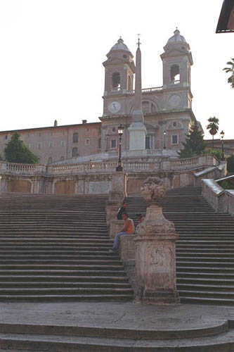 La scalinata di Trinita' de' Monti in Piazza di Spagna