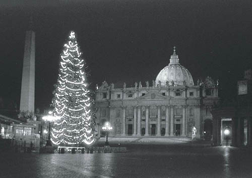 Piazza San Pietro durante il Natale