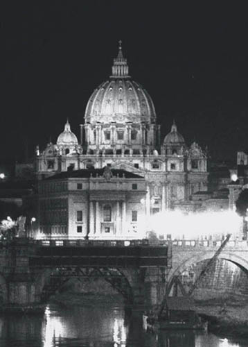 Particolare di San Pietro e Ponte degli Angeli