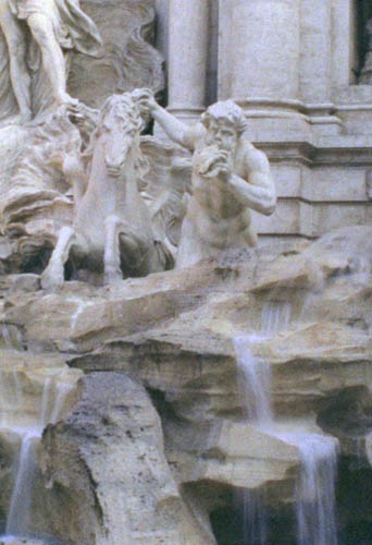 Particolare della Fontana di Trevi